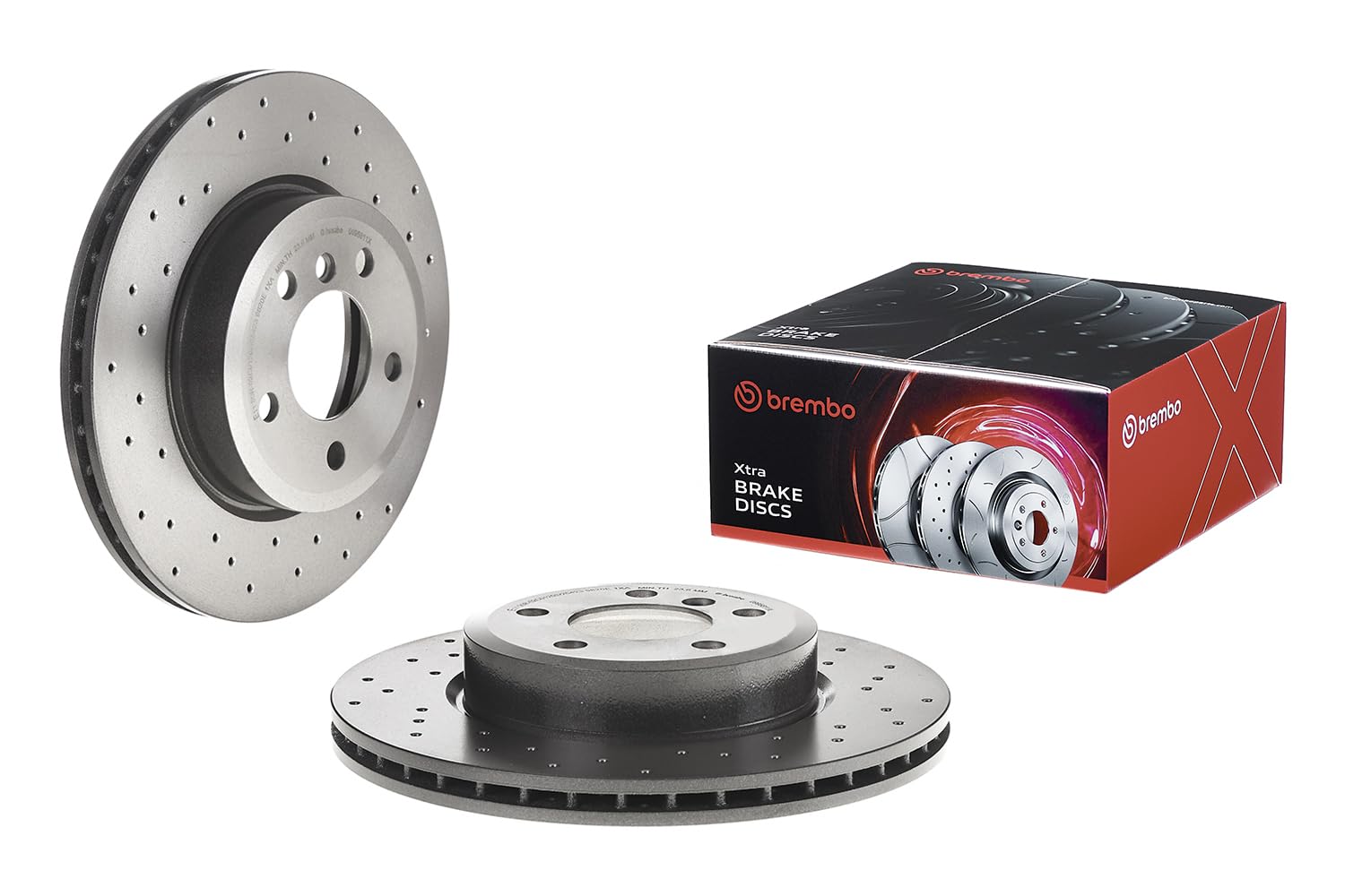 09.9581.1X Brake Disc 2 Pieces Front Perforated Vented Fits BMW X3 By Brembo