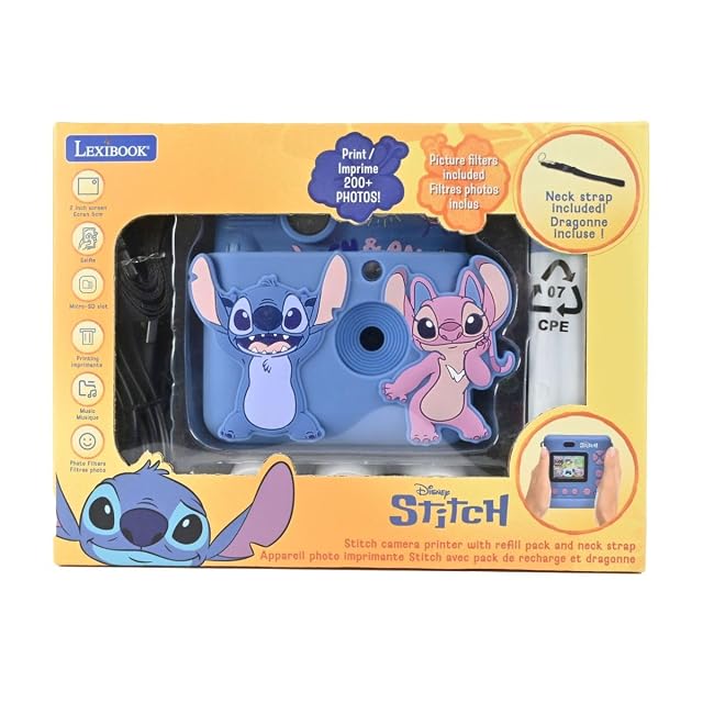 Foto 5 de 5 de LEXIBOOK, Disney Stitch, Cámara StarCAM Print, DJ130DZ