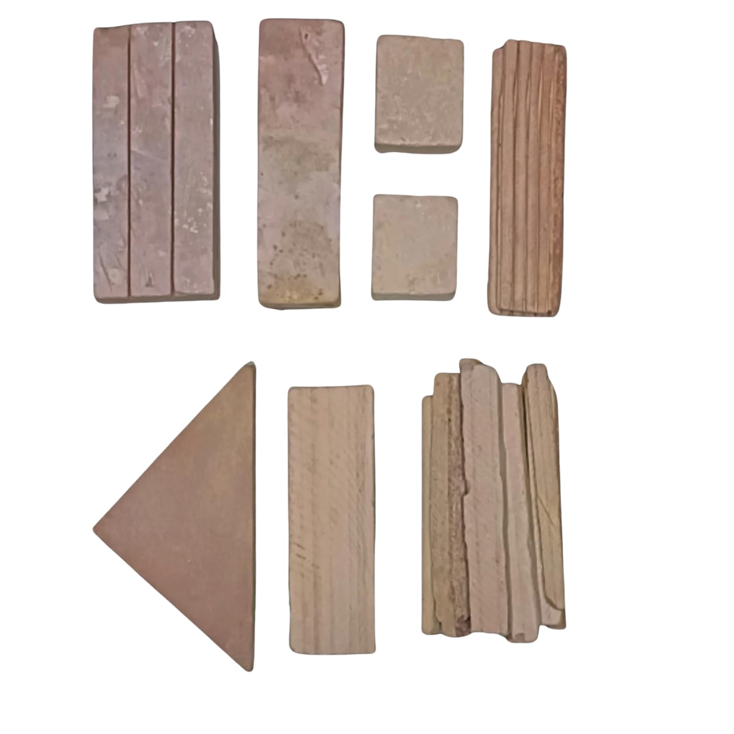 Brighty 1 kg red slate bar chips grooves kitkatt pencil cube slate stone pure natural Billards Chalk box| Natural Bar, Chips, Grooves, Kitkatt & Cube Mix for Writing, Art & Billiards -Pack of 10