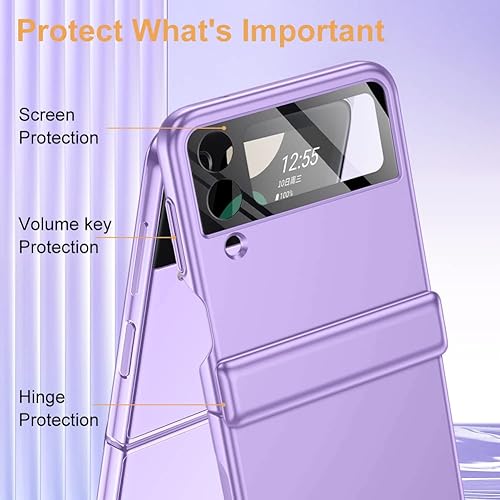 Miniatura 9 de Funda para Samsung Z Flip 4 protección de bisagra de cubierta completa Funda delgada para teléfono con protección de pantalla incorporada protección