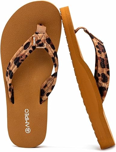 Ampeo Women's Arch Support Flip Flops Comfortable Casual Summer Beach Thong Sandals