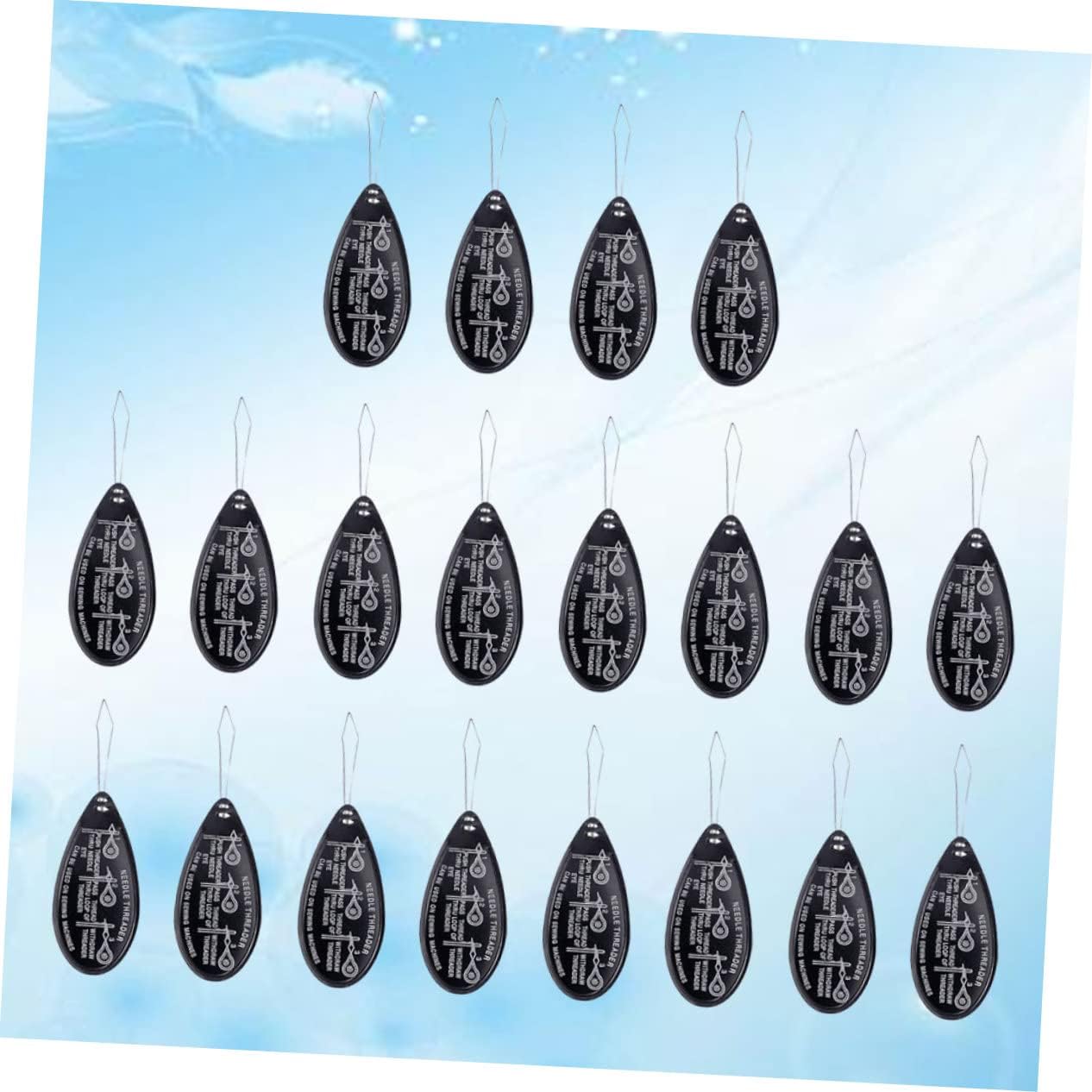 Gadpiparty 20pcs Aluminum Needle Threader Kit Durable DIY Threading Tool for Easy Needle Insertion for Home Sewing Embroidery and Crafting Flexible Design
