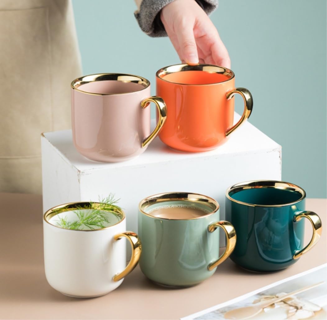 Tazzine da Caffè Tazza di Tè Tazze Tazza In Ceramica Tazza Per Ragazze Bella Tazza Da Tè Per Caffè Tazza Da Bere Per Coppia Adatta Per L'ufficio Tazzine Caffè Tazza da Caffè ( Color : B , Size : 400ml