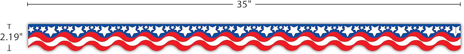 Teacher Created Resources Patriotic Border Trim, Multi Color (4158)