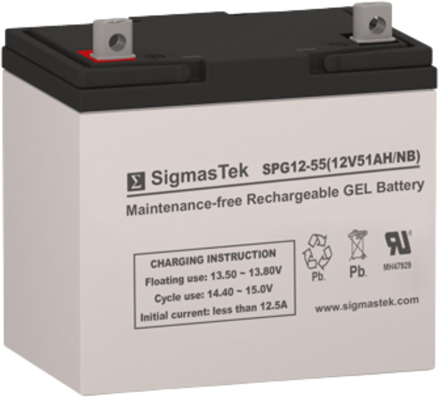 SigmasTek 8G22NF, M22NFSLDG, DCG12-50 Compatible Gel Cell Battery, 12V 51Ah NB SPG12-55 (NB)