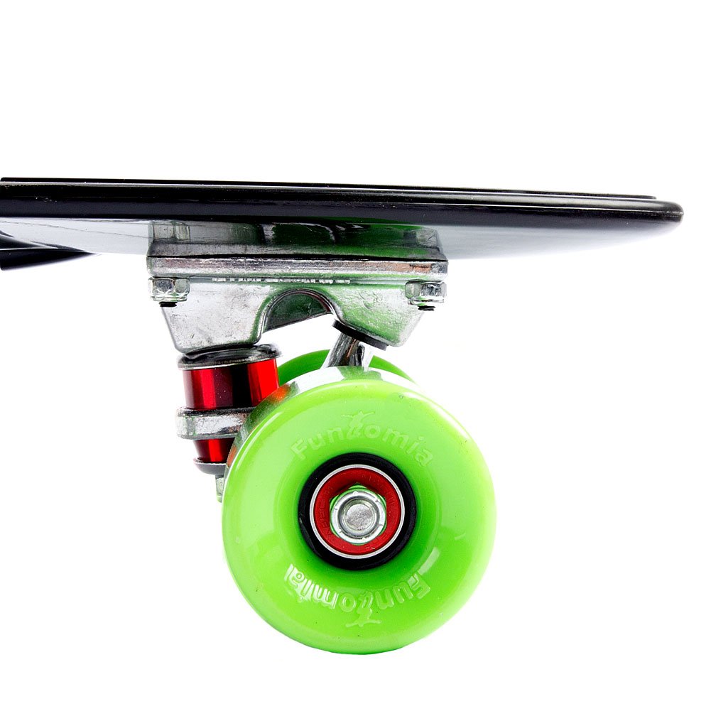 FunTomia 57cm Mini-Cruiser Board Skateboard mit oder ohne LED Leuchtrollen inkl. Aluminium Truck, ABEC-9 Kugellager und T-Tool