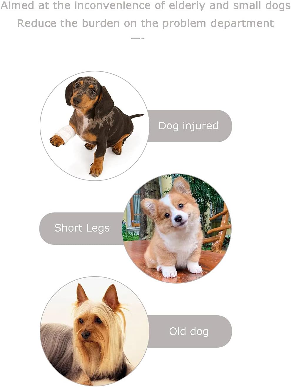 U/D Pet Stairs 2 Steps Made of Sponge and PU Pet Stairs Ladder Pet Climbing for Cat Dog Anti-Slip Removable 48X39x20cm,Black,48x39x20cm