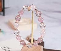 Vista 2 de Precious Gemstone Natural Crystal Healing Bracelet, Rutilated Quartz, Moonstone, Quartz Handmade Original Design Bracelet