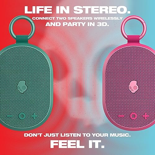 Image of Skullcandy Kilo Wireless Bluetooth Speaker - IPX7 Waterproof Mini Bluetooth Speaker with 24 Hour Battery, Downward Firing Passive Radiator, and True Wireless Pairing - Perfect for Outdoor (Green)