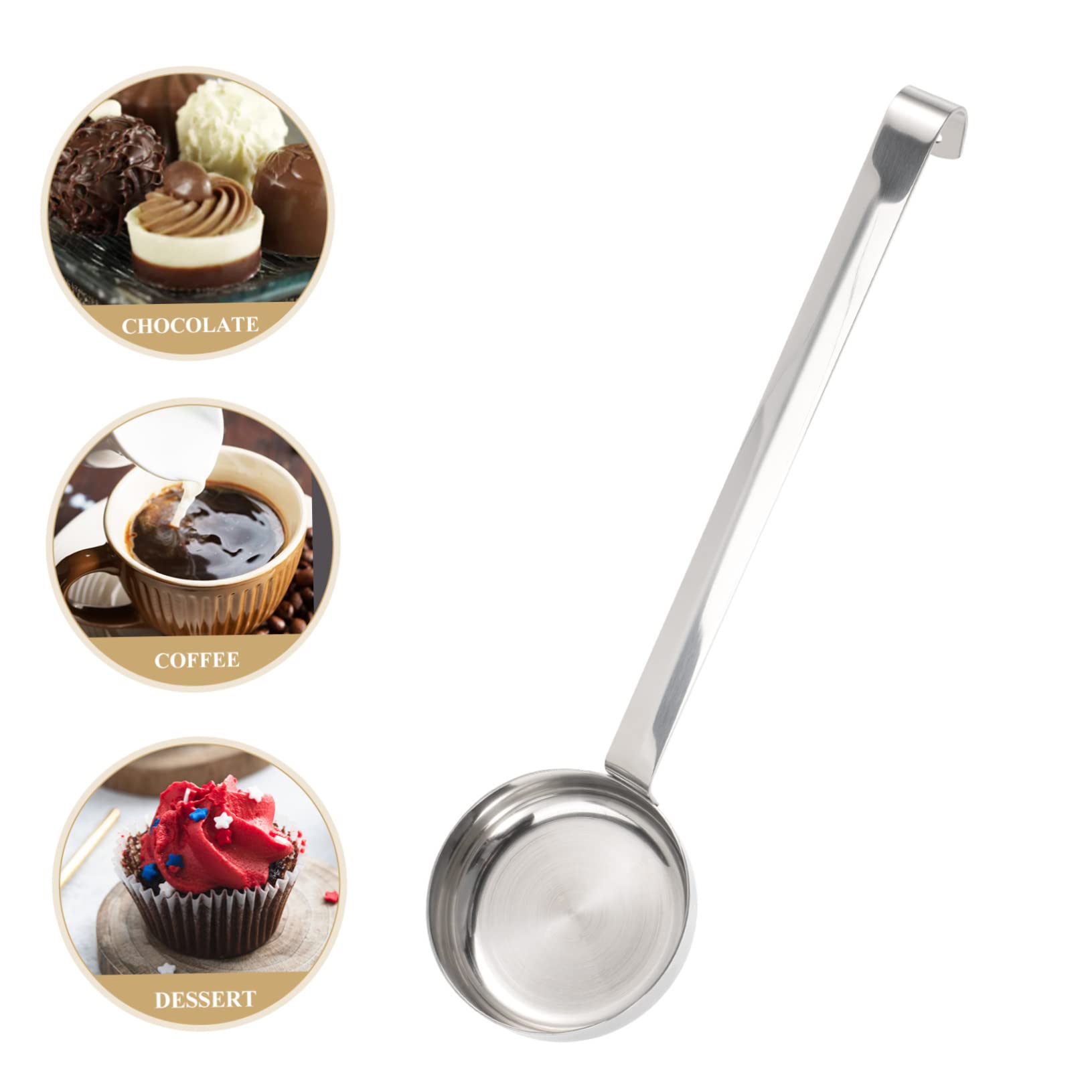 ULTECHNOVO 6 Pezzi Cucchiaio Piatto per Salsa Acciaio Inossidabile Misuratore per Pizza e Salse Design Ergonomico e Resistente Utensile per Cucina da Ristorante Facile da e Riutilizzabile