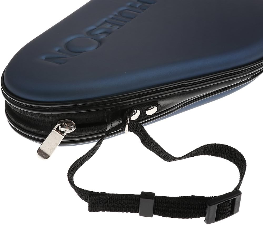 MonkeyJack Waterproof Material Table Tennis Racket Hard Case Ping Pong Bat Bag Cover Hold 2 Paddles Silver Dark Blue - Dark Blue : Sports & Outdoors