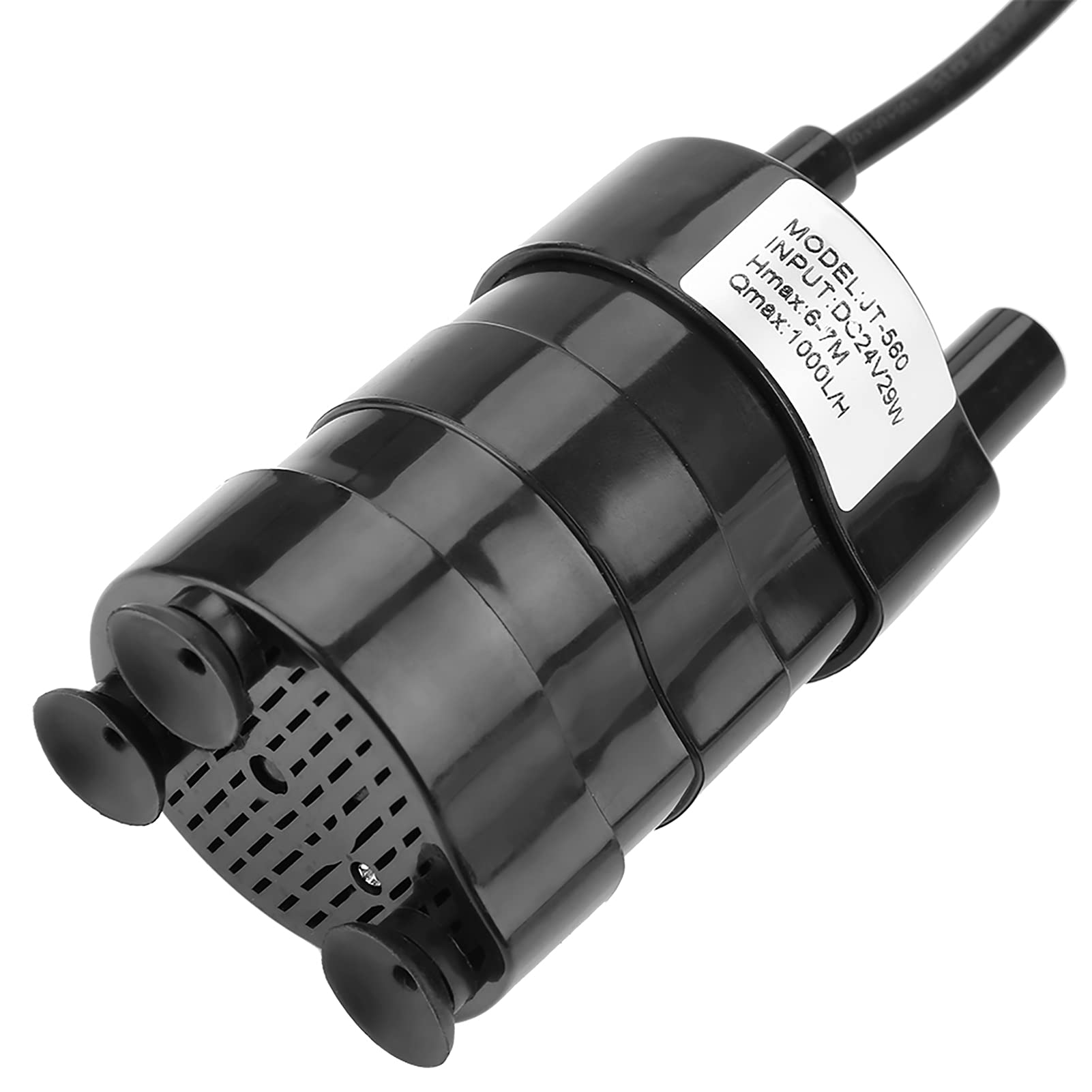 Pompa Acqua Sommergibile DC 24V Brushless, 1000L/H, Prevalenza 7M, Ultra Silenziosa, Temperatura -20℃-90℃, 12mm Uscita, per Raffreddamento Computer