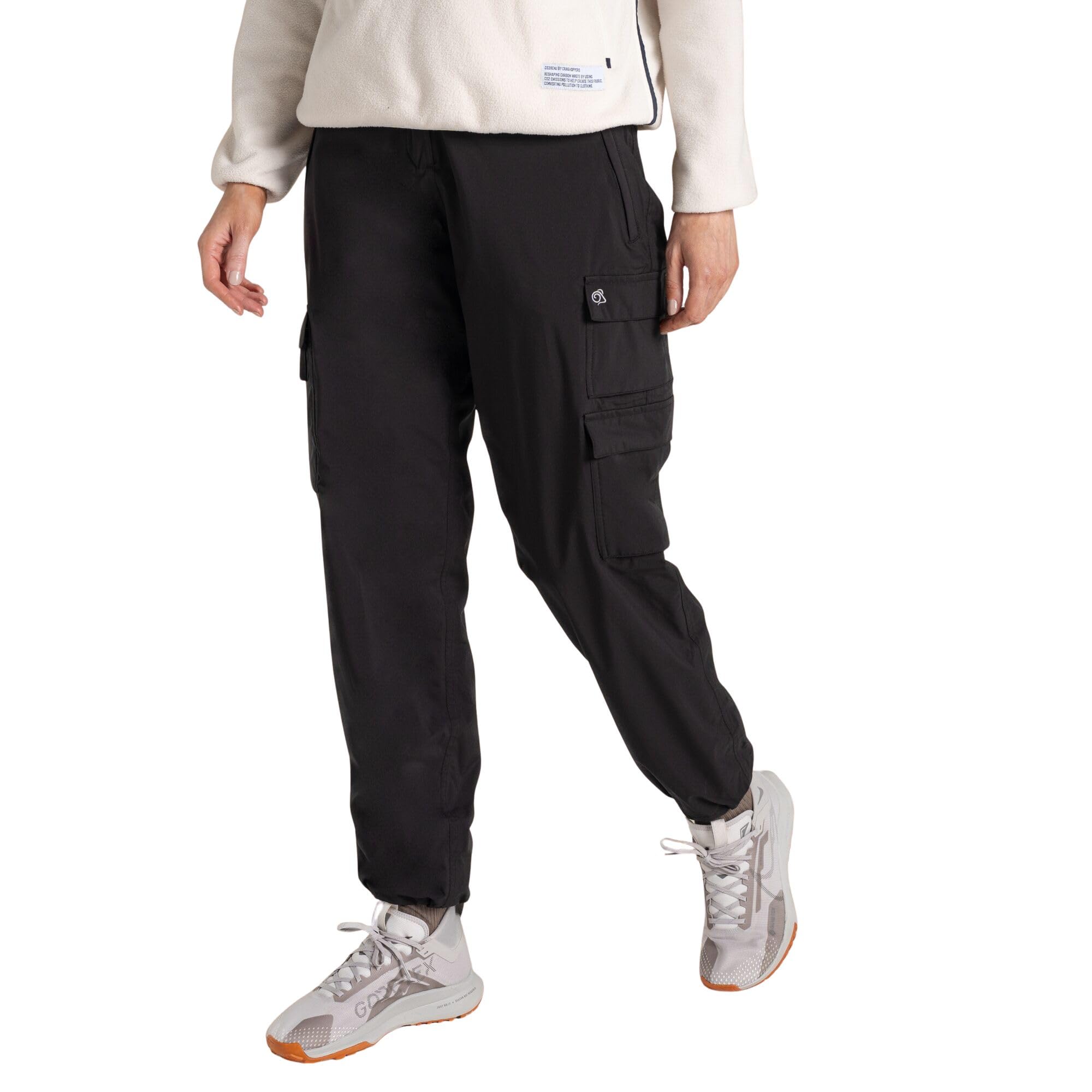 Craghoppers Women's Natales Waterproof Walking Trousers Lightweight Cargos Black