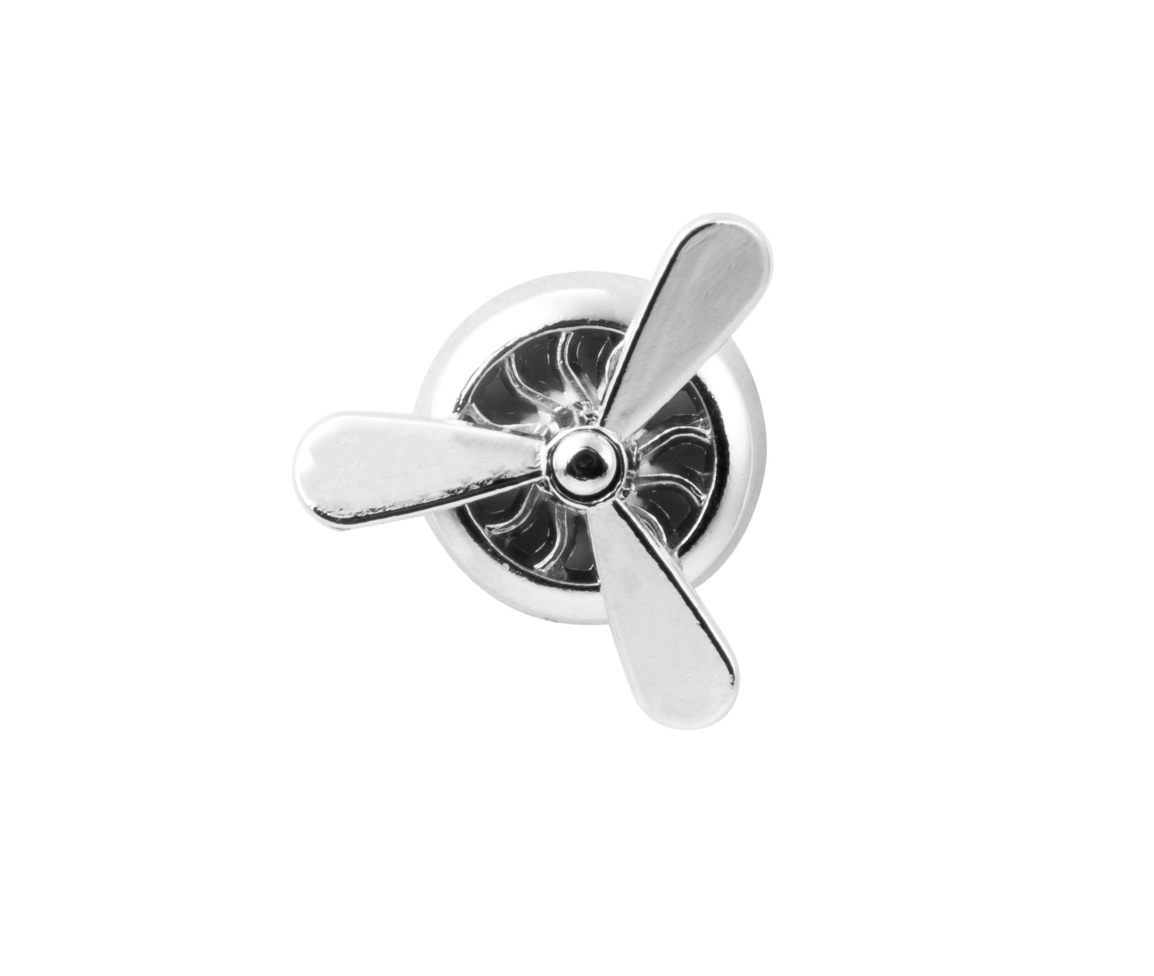 Airplane Propeller Lapel Pin Suit Collar Brooch for Unisex (Silver)-image-11