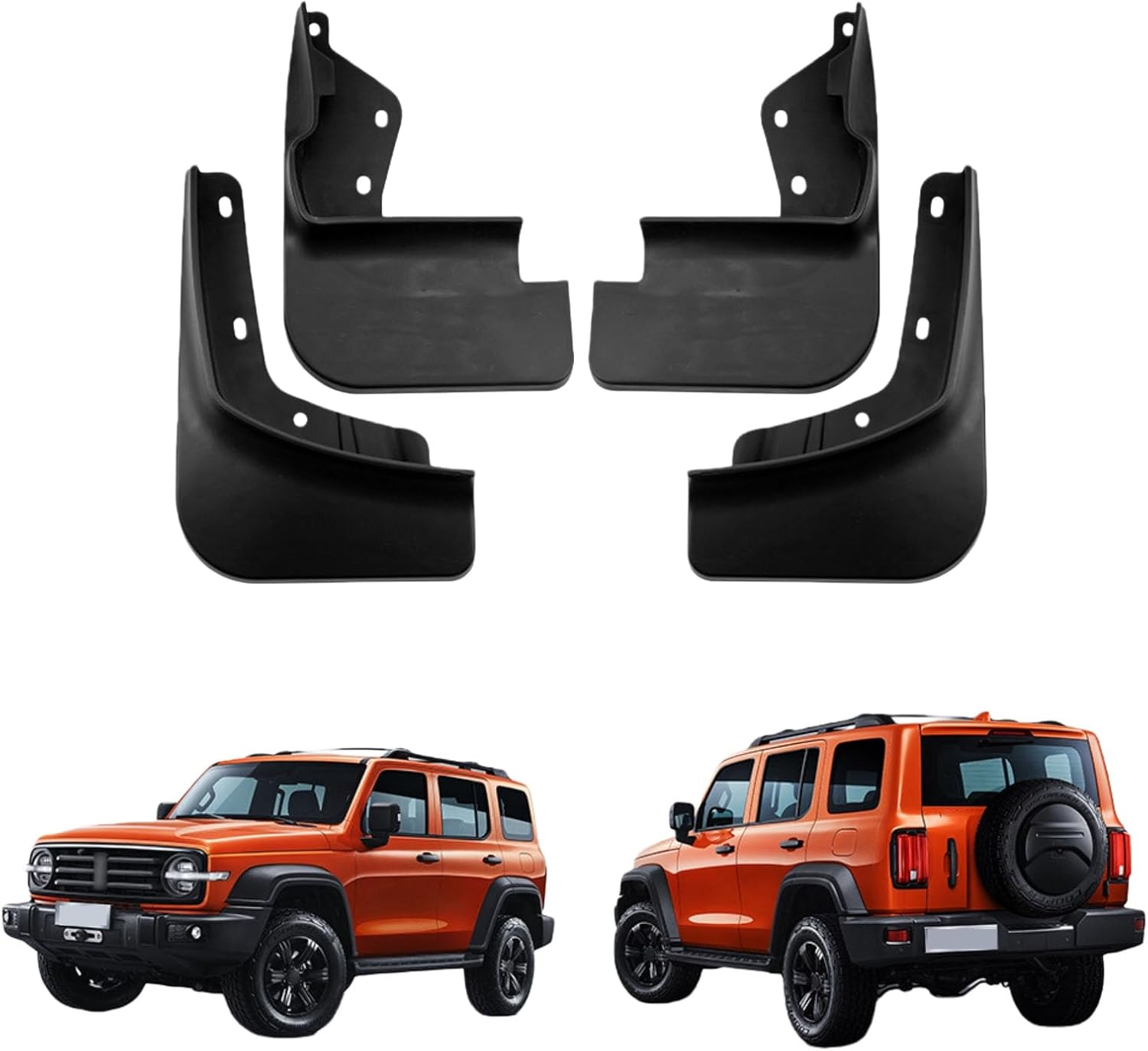 4-Piece Mud Flaps Set Fit for Great Wall Tank 300 2021-2023 Off-Road Edition, Front & Rear All Weather Splash Guards, Premium Anti-Mud/Anti-Debris Guard Accessories