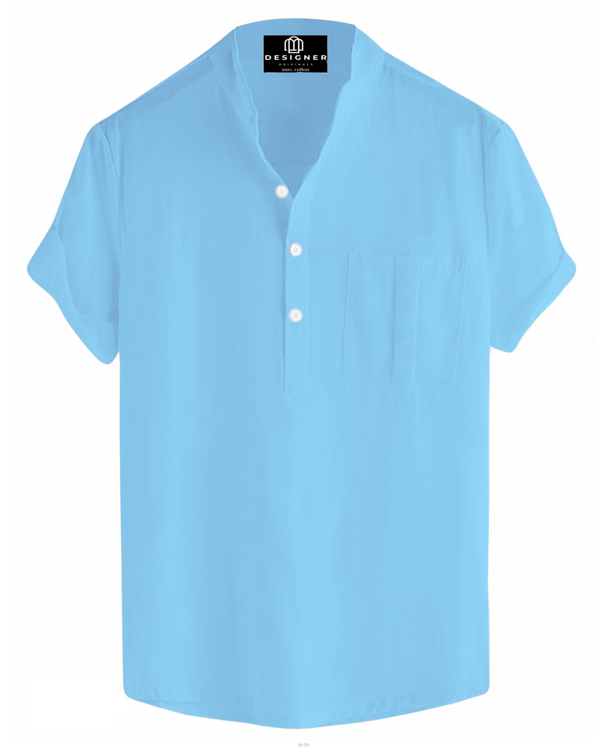 Bollywood DesignerMens Cotton Half Sleeve Short Kurta with Pocket Lightweight Summer Ethnic Wear Casual Traditional Comfortable Breathable Plain-image-42