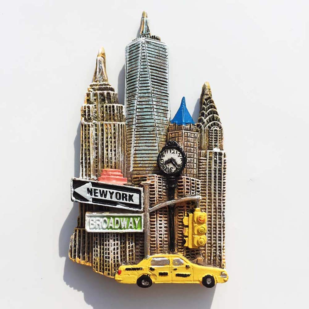Muyu Magnet New York Usa 3D Fridge Magnet Travel Souvenir Gift Collection Home Kitchen Decoration Magnetic Sticker, New York America Refrigerator Magnet