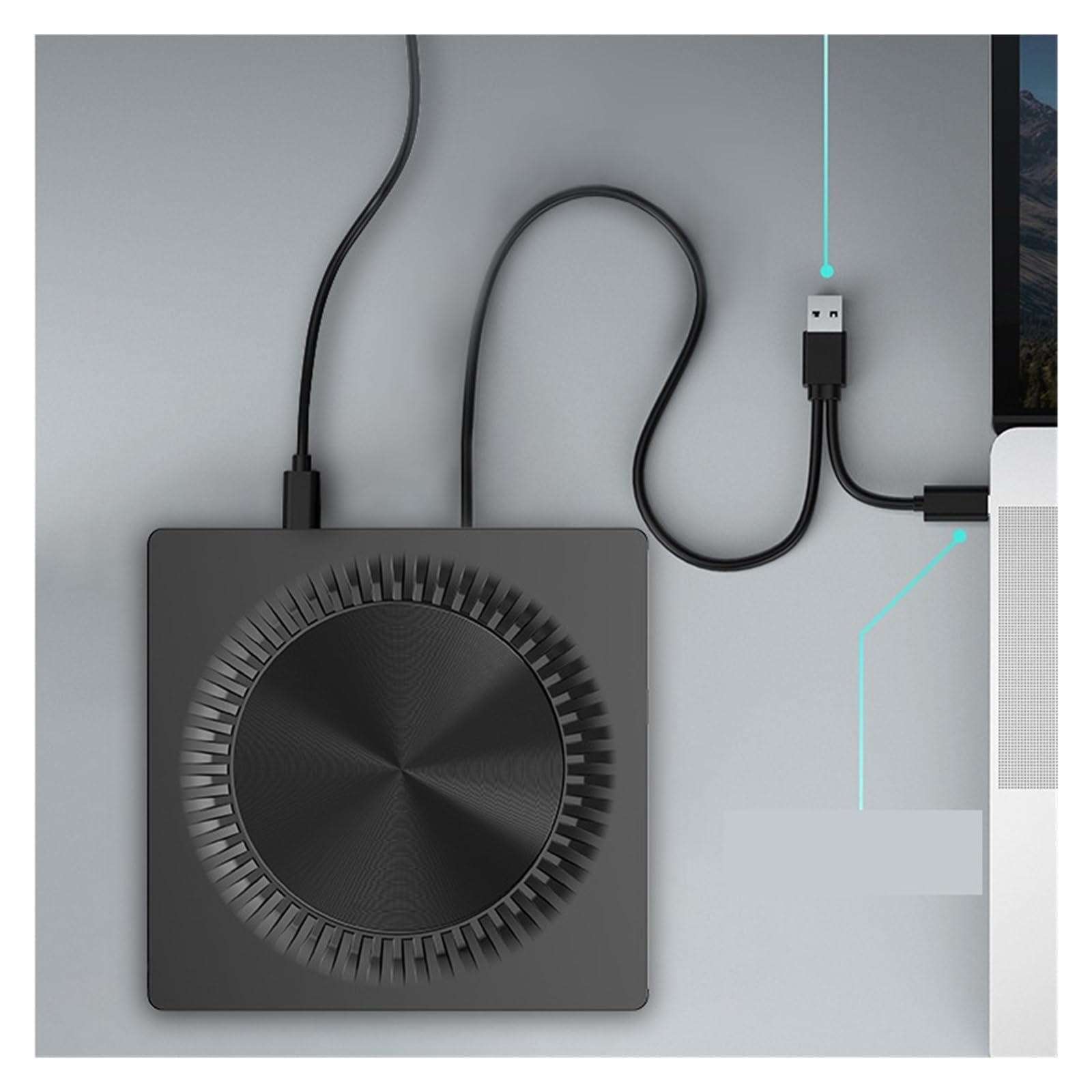 Zewnętrzny Wymienny Napęd Optyczny USB3.0 Nagrywarka CD/DVD Nagrywarka Odczytu Napędu Optycznego Do Laptopa Typu C łAtwy W UżYciu