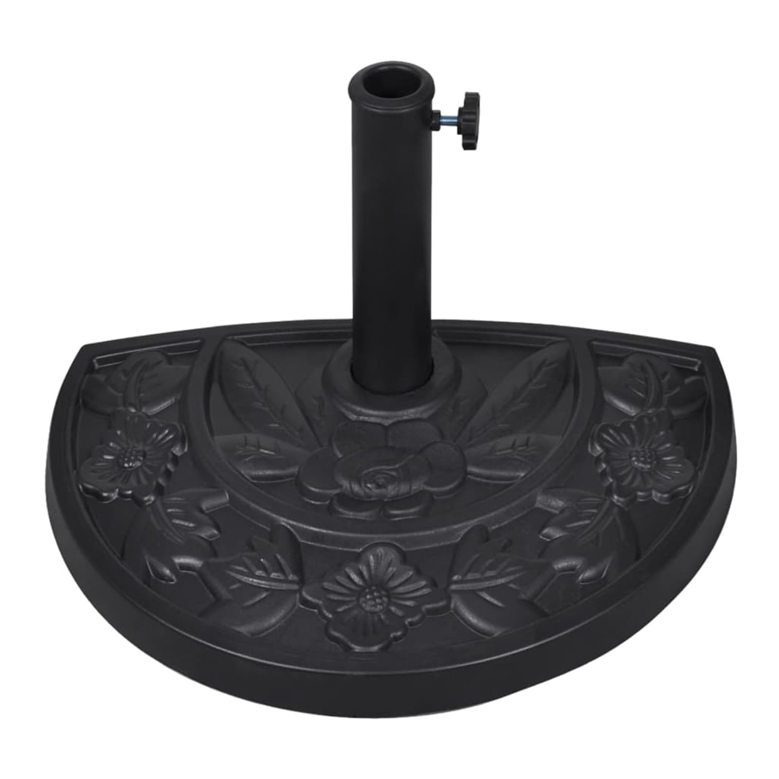 BaraSh Socle de Parasol Demi-Rond Résine,Pied De Parasol,Pied De Parasol Lourd,Pied De Parasol sur roulettes