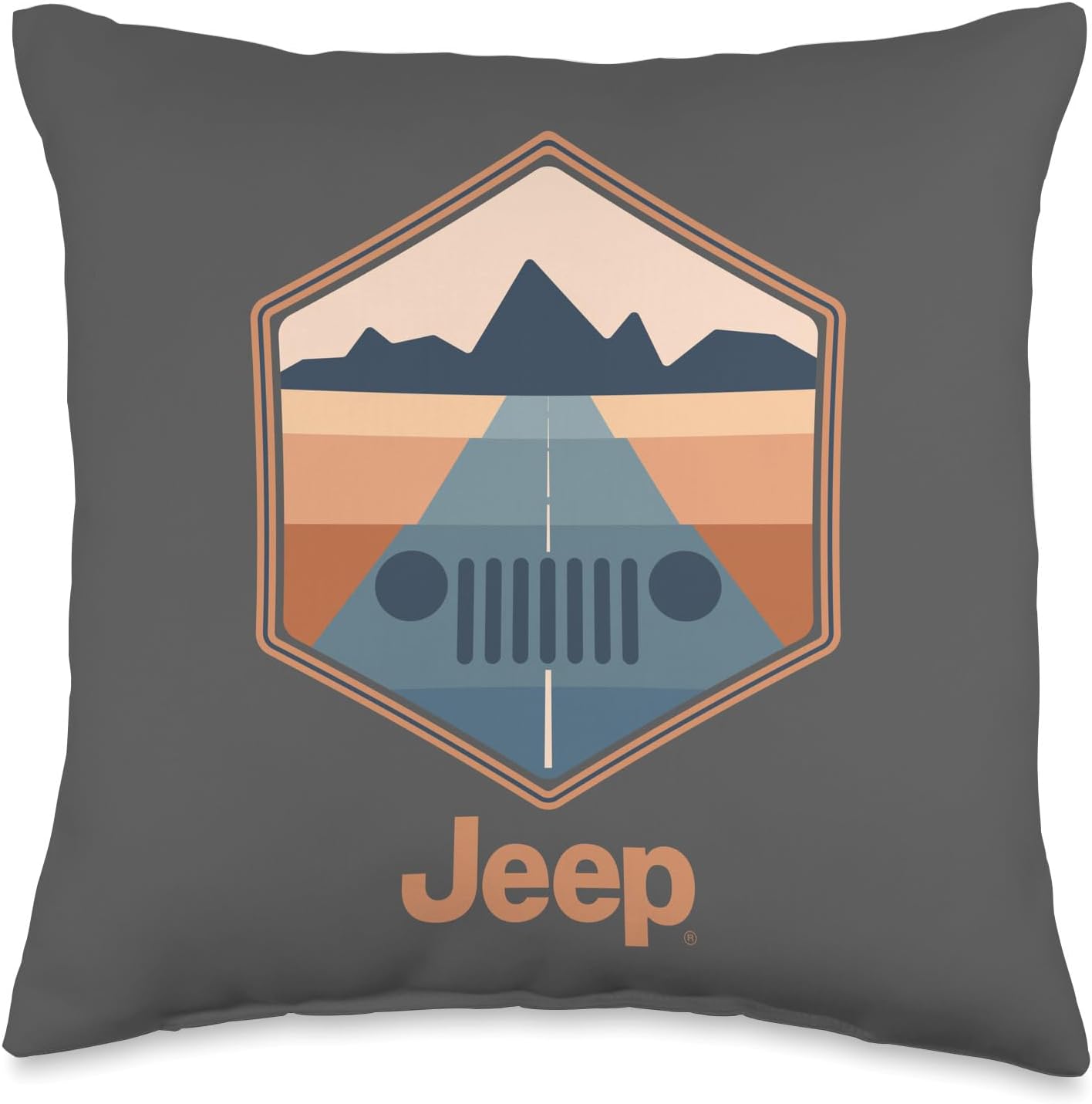 Jeep Grille Horizon Throw Pillow