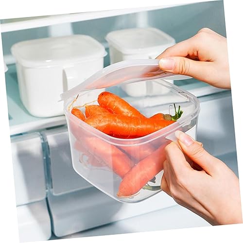 Miniatura 8 de BESTonZON Caja de almacenamiento de 2 piezas con asa, contenedor de plástico con tapa, contenedor de alimentos para mascotas, caja de almacenamiento