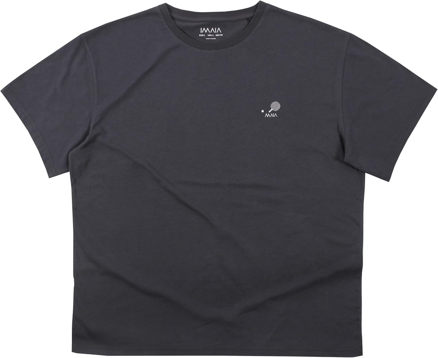 Men’s Ping Pong T-Shirt – Charcoal Grey, Bold Back Print with Minimal Front Embroidery Oversize fit