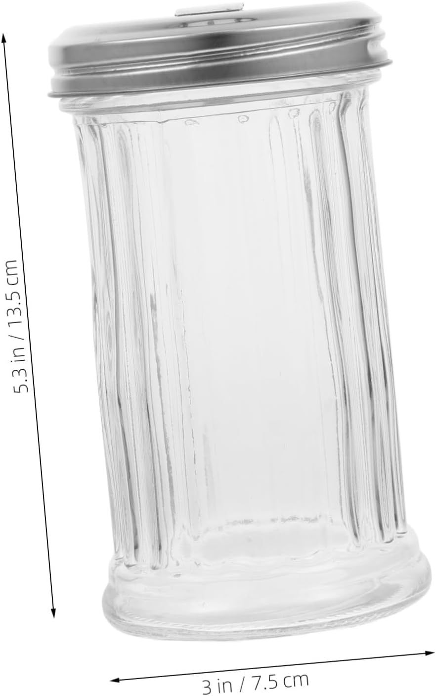 ABOOFAN 4pcs Seasoning Glass Bottle Pepper Seasoning Shaker Kitchen Seasoning Containers Salt Shakers Kitchen Utensils Seasoning Dispenser Kitchen Seasoning Jar Transparent Stainless Steel