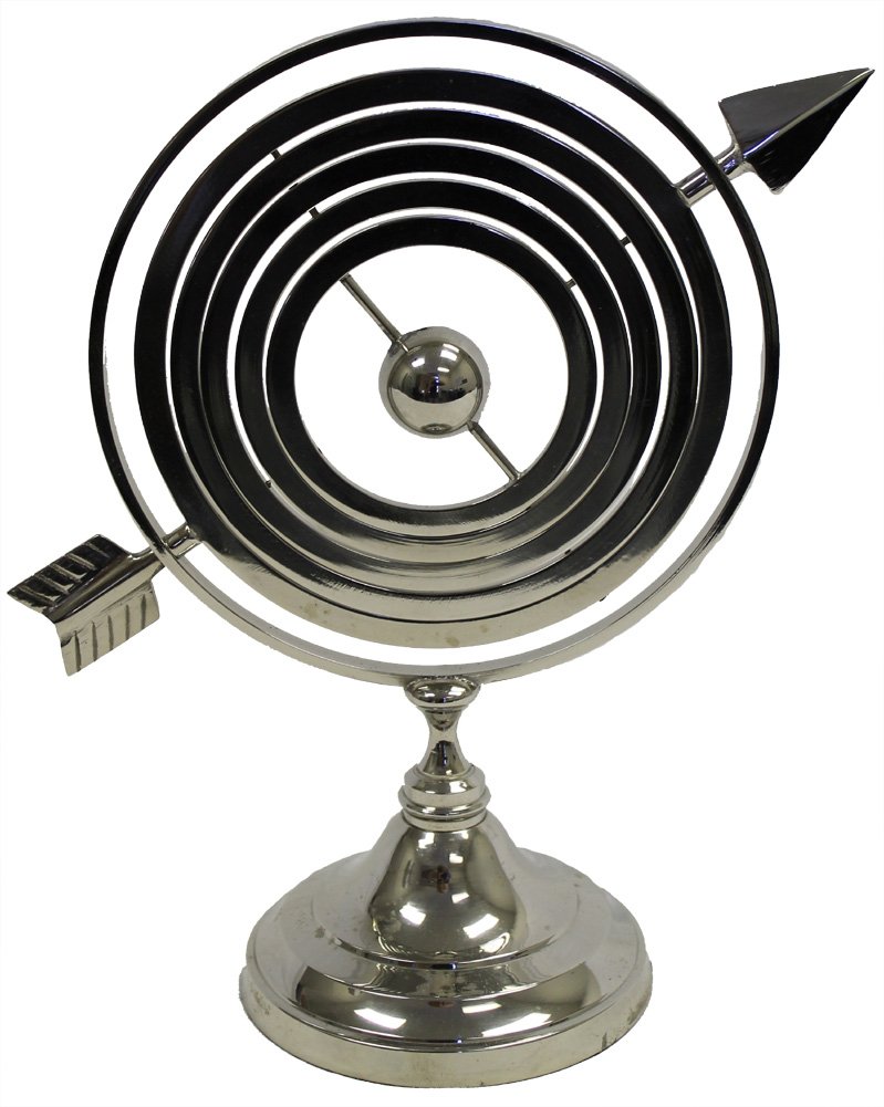 RedSkyTrader Armillarkugel mit Nickel-Finish, Astrolabium mit kleinem Globus