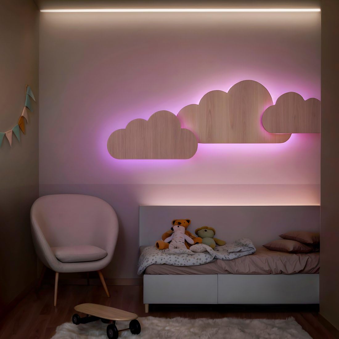 LED-Streifen, RGBCCT, WLAN, Matter, dimmbar, selbstklebend, kürzbar, 5 m