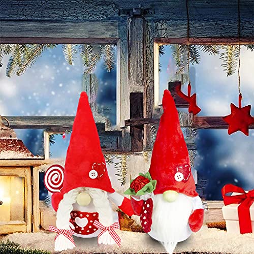 xiuginFU Paar Kerst Gnome Kerstman Handgemaakte Pluche Zweedse Doll Kawaii Vakantie Cadeau voor Kerstdecoratie voor… - Image 8