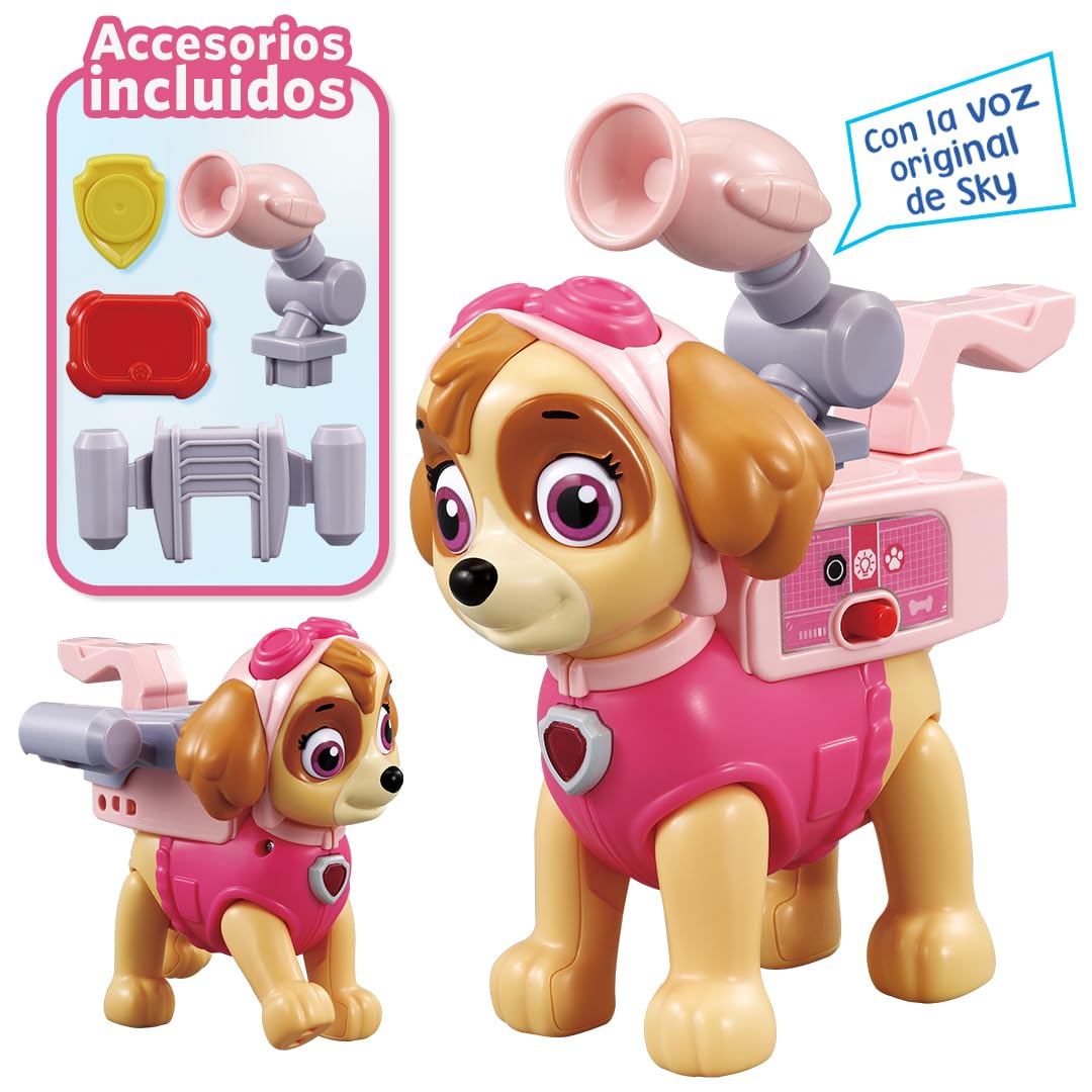 VTech - Skye Mascota interactiva ¡Al Rescate! Juguete para niños +3 años, Completa Las misiones de Rescate, Versión ESP
