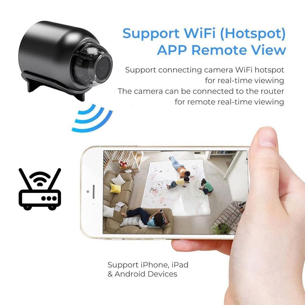 Mini Kamera Bezprzewodowa 4G Wifi 1080p HD, Kamery Do Bezpieczeństwa Domu, Mała Ukryta Kamera Wewnętrzna I Zewnętrzna Z Dźwiękiem/wideo, Mała Kamera Dla Niani, Kompaktowe Kamery