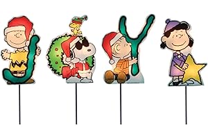 Pre-Lit Peanuts and Snoopy Christmas Pathway Markers