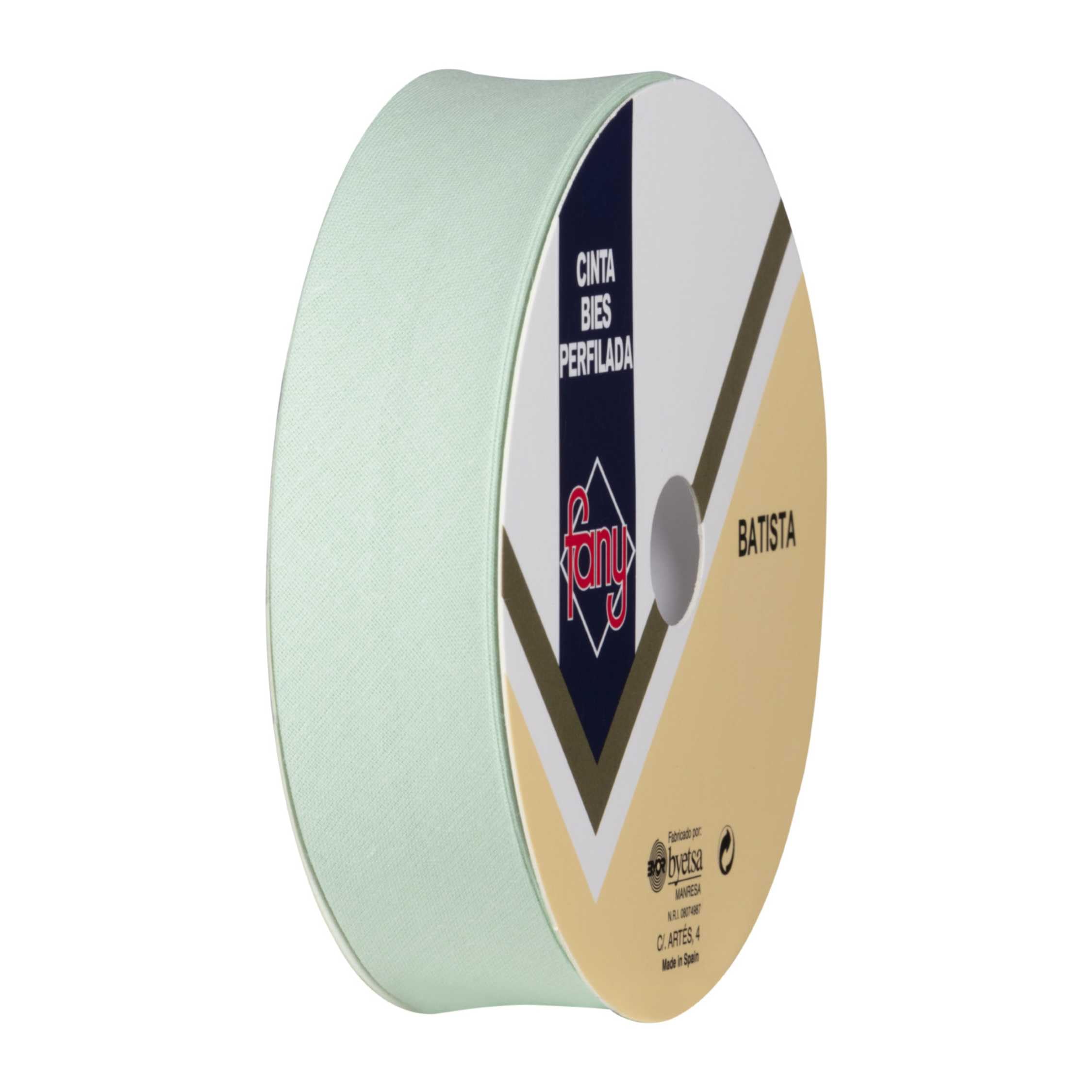 Discover Lifestyle & Fashion Fabrics Bias Binding Tape Polycotton Poly Cotton Sewing Piping Bunting Decorative Trim Edging Hemming Huge Colour Range | 25mm Wide (25 Metre Roll, Peppermint) — image 1