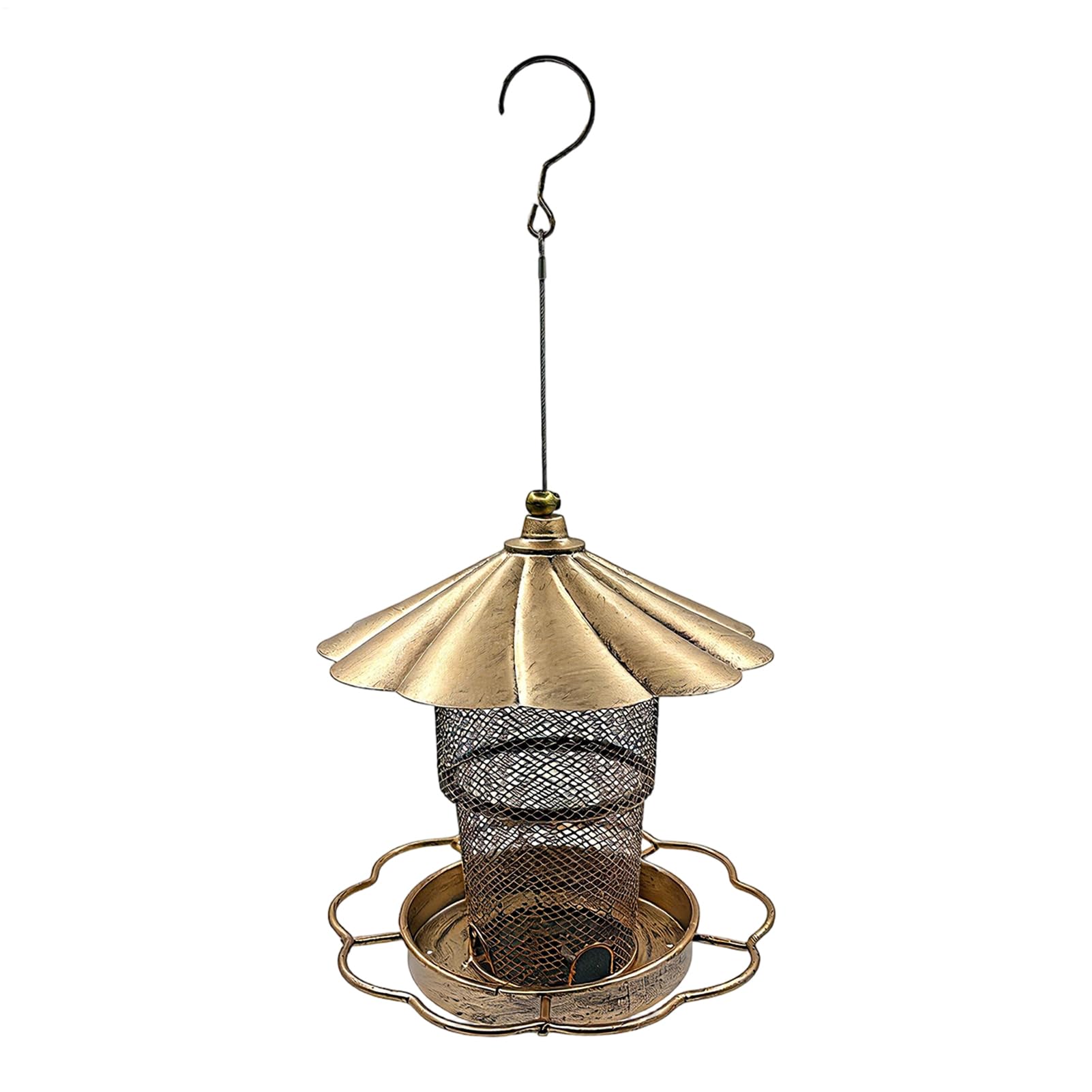 Mangeoire à oiseaux en métal robuste et durable pour un jardin élégant