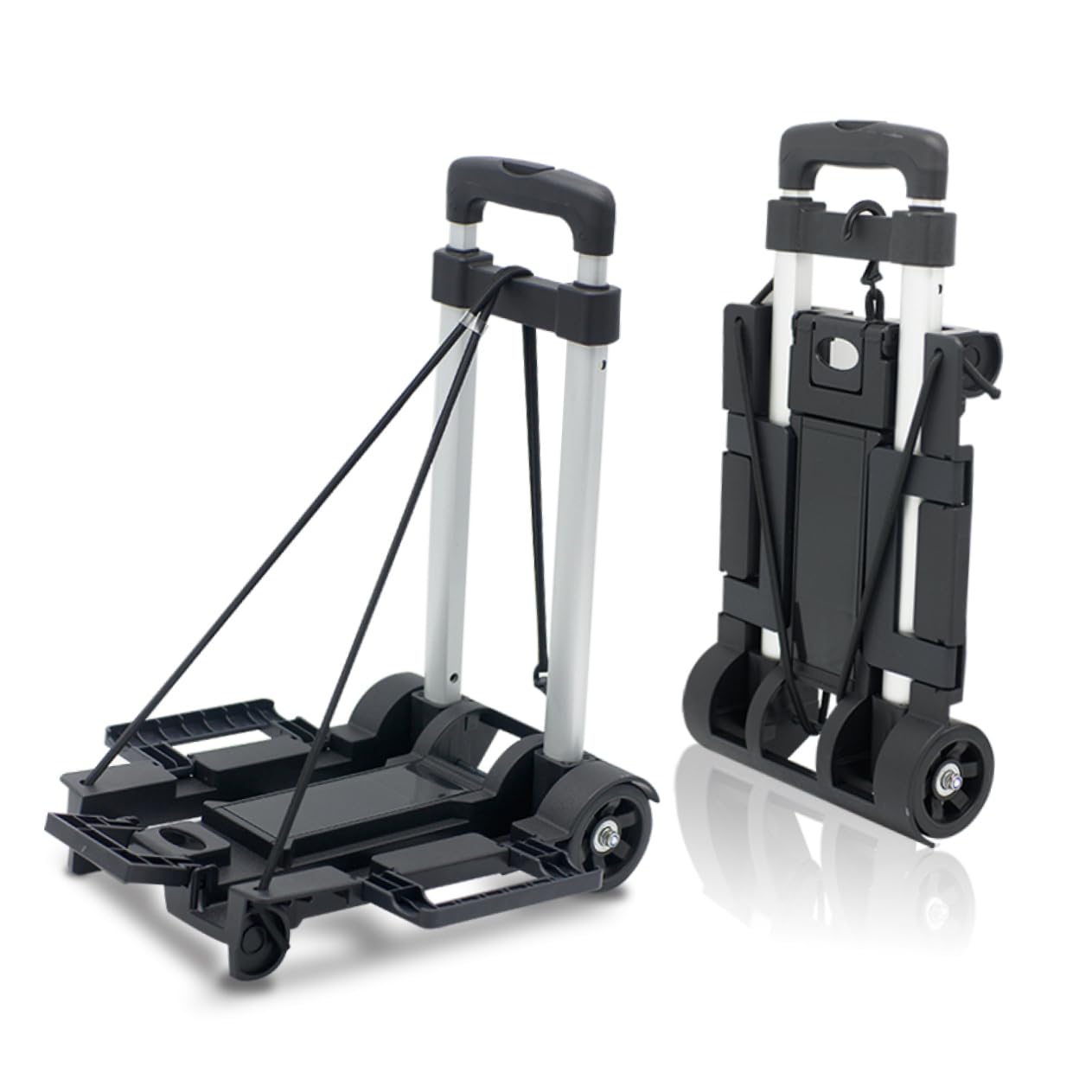 Healvian Carrito Plegable De Ruedas para Hogar y Camping Carrito Portátil De Mano Plataforma De Carga para Equipaje y Transporte