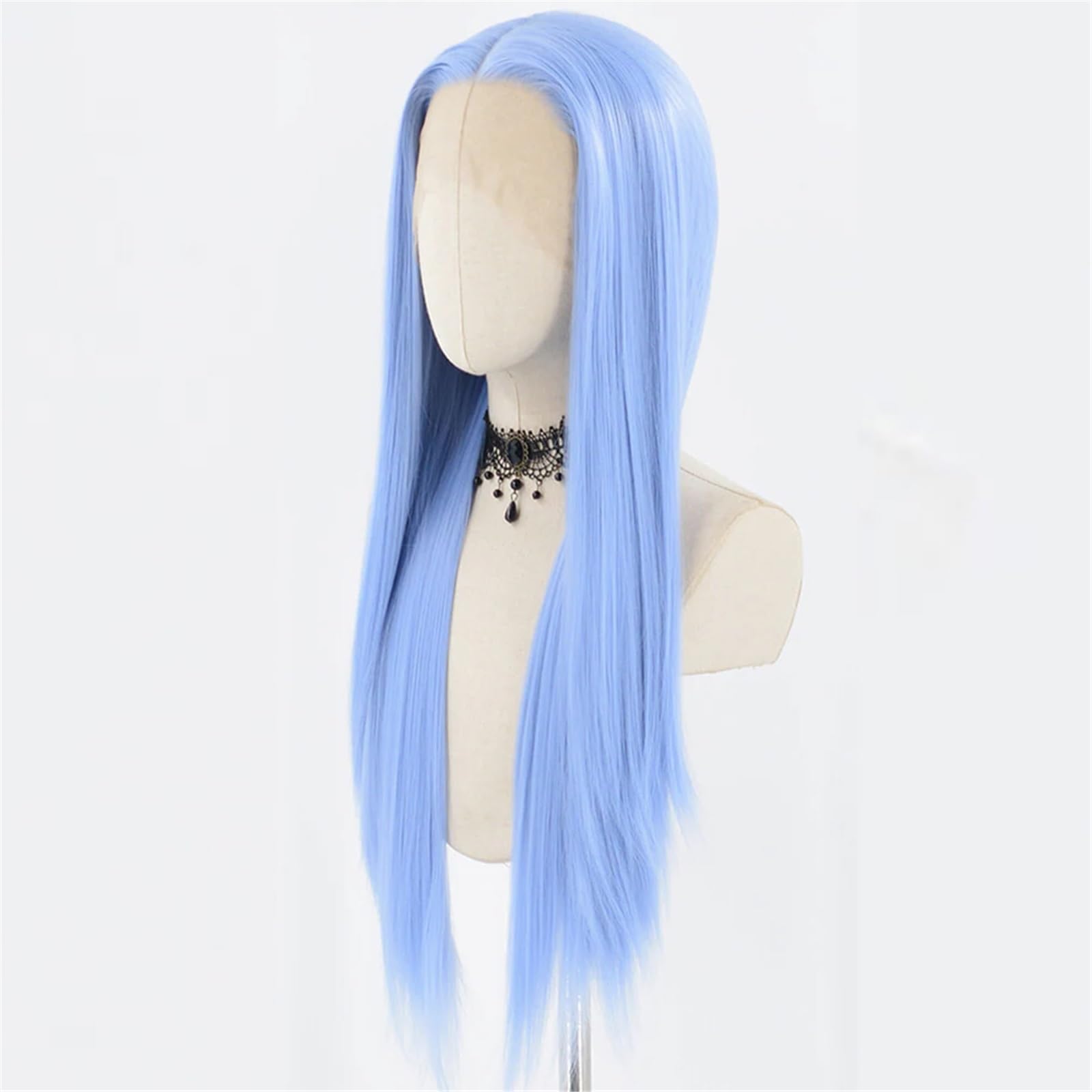Parrucca Lunga in Pizzo Sintetico Parrucche diritte Azzurre Matrimoni(18inches)