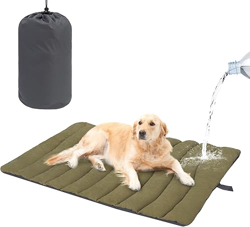 Miniatura 13 de BEAUTYZOO Cama para perros para exteriores, impermeable, cama reversible para perros, cama de viaje portátil con bolsa de transporte, lavable a