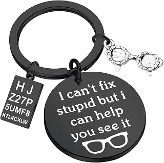 MNIGIU Ophthalmologist Gift Funny Optometrist Gift Eye Doctor Gift I Can't Fix Stupid But I Can Help You See It Optician Gift