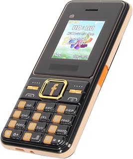 Celular desbloqueado para idosos, celular 2G GSM Senoir, cartão duplo de suporte duplo, botão retroiluminado, bateria grande de 3600 mAh, lanterna LED, alto-falante grande (preto dourado)
