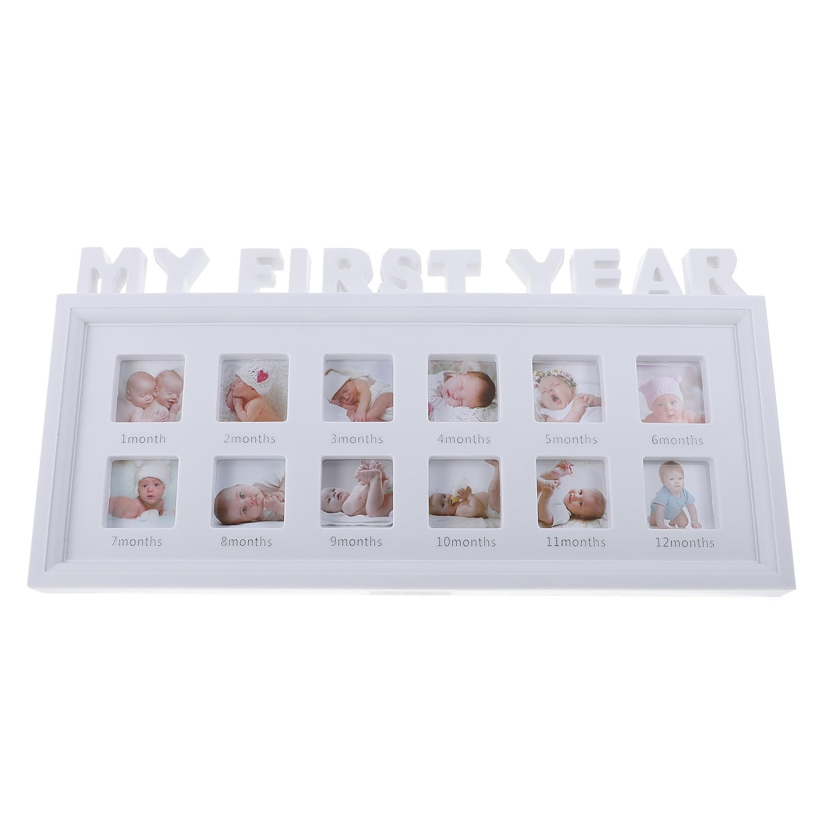 LIOOBO 12 mesi Il mio primo anno di stile Cornice per foto unica Neonato Fotografie per neonati Album Foto Memorabile Cornice per ricordo