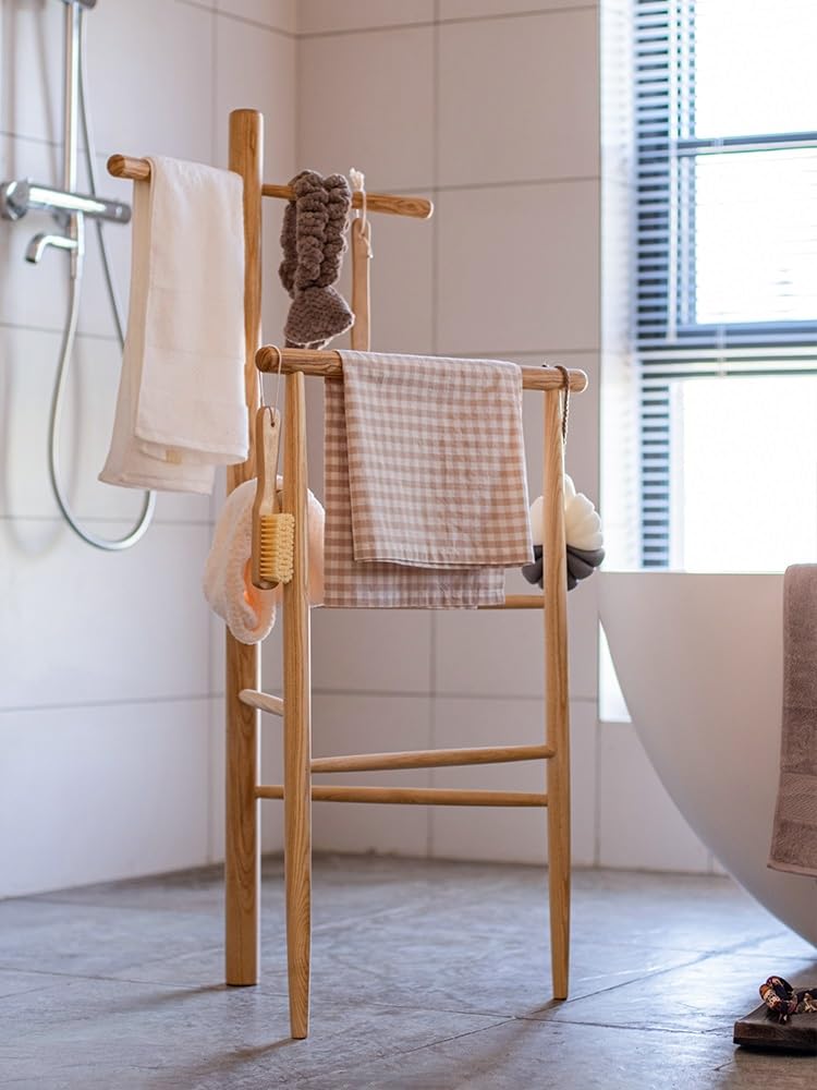 Handtuchständer Handtuchständer Handtuchhalter Handtuchständer aus Holz Freistehender Handtuchständer Handtuchhalter Ständer Handtuchtrockner Handtuchregal Freistehender Handtuchständer
