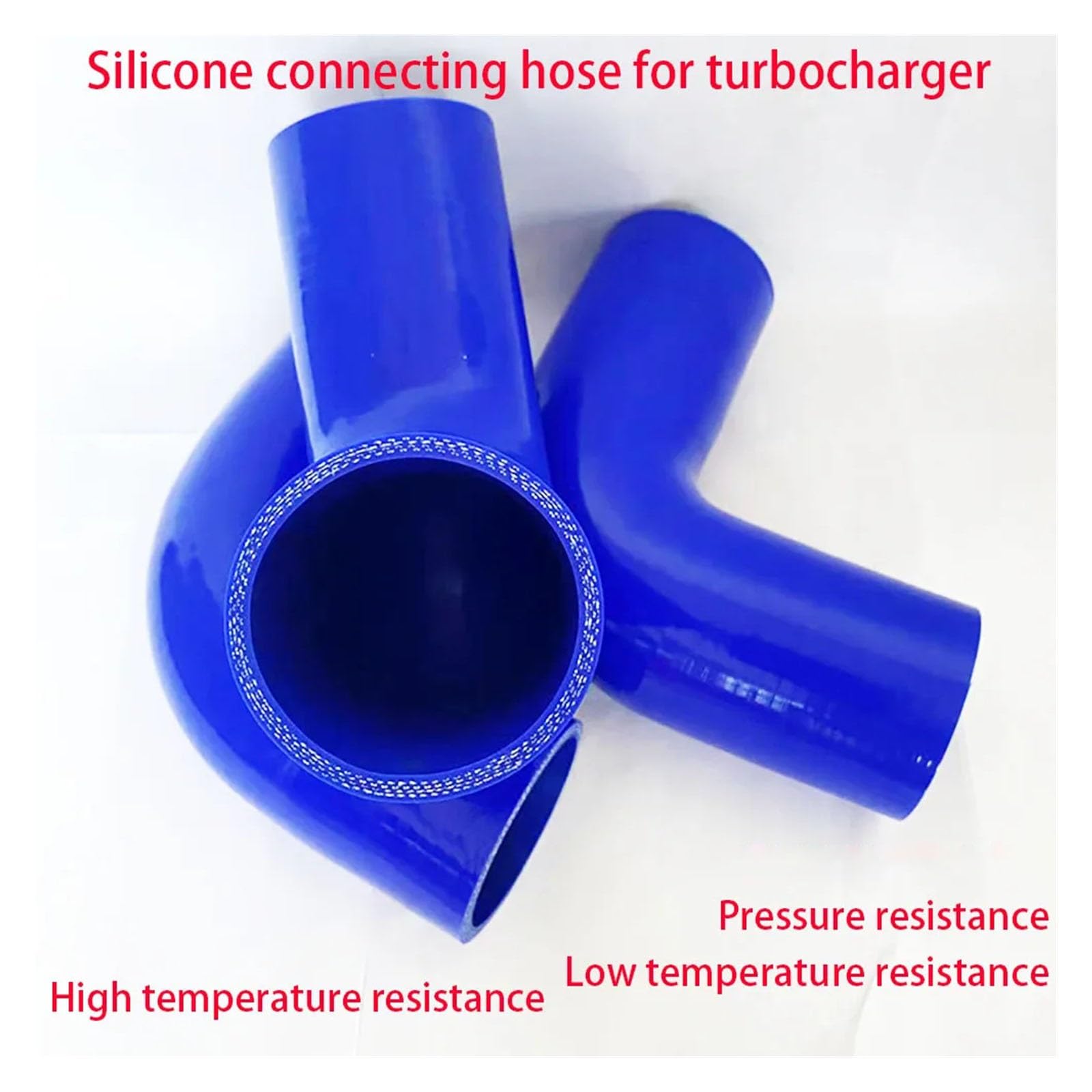 Manguera de conexión de turbocompresor de 90 grados, silicona azul de alta temperatura, diámetro no variable(OTHERS_ID63MM)