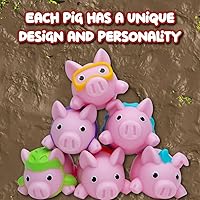 Vista 5 de PlayMonster Pigs on Trampolines Board Games – Multi-Player, Preschool Toys, Hand-Eye-Coordination Game, The Muddiest Pig Wins, Ages 6+
