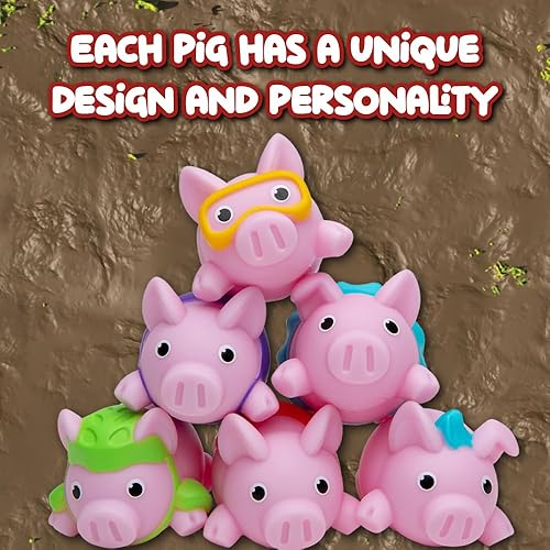 Vista 5 de PlayMonster Pigs on Trampolines Board Games – Multi-Player, Preschool Toys, Hand-Eye-Coordination Game, The Muddiest Pig Wins, Ages 6+
