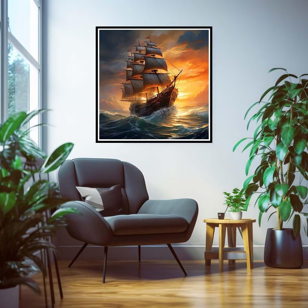 Diamond Painting Erwachsene Segelboot Diamant Painting Bilder -L40