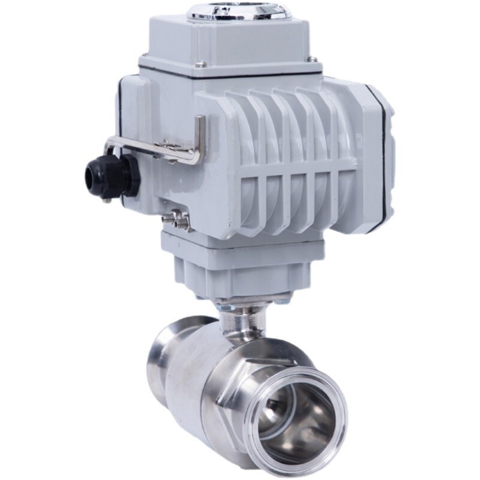 57mm Sanitary Stainless Steel Motorized Ball Valve 12V Flush Type for Pneumatic Or Hydraulic Systems 1Pcs(12VDC)