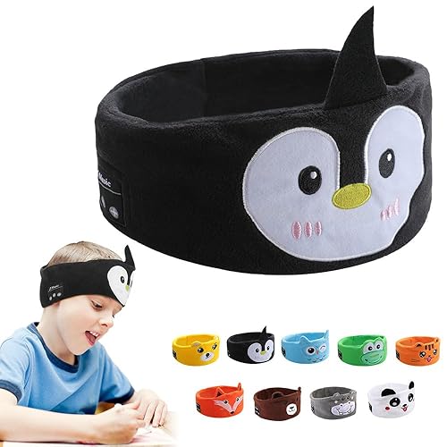 Miniatura 8 de RBFSAH Auriculares para niños, diadema inalámbrica, diadema sobre la oreja, auriculares para niños, bebés y niños pequeños, con altavoces finos y