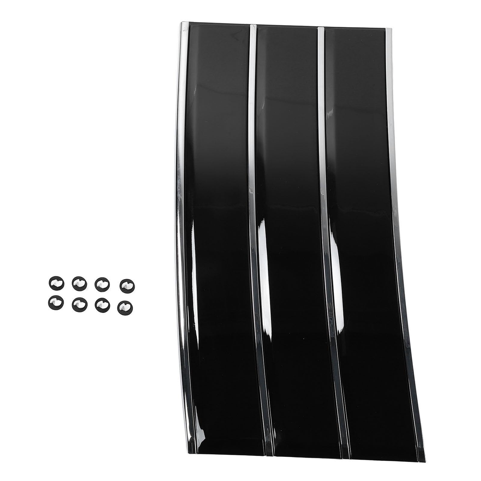 Omquot Cuerpo lado viento rejilla protección frente lado viento borde toldo exterior accesorios para L405 2013 ‑ 2021 negro brillante (izquierda: LR096399)