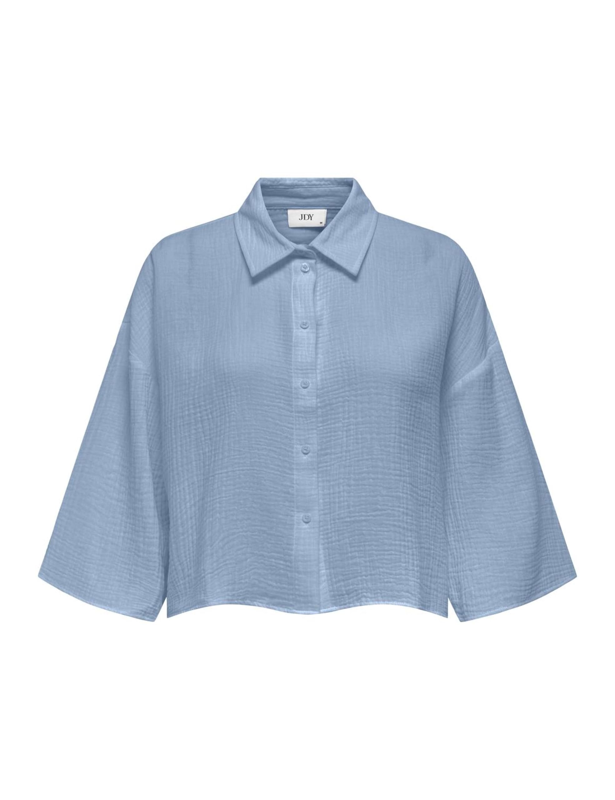 JdY Theis Life 3/4 Crop Shirt WVN Noos, Soft Chambray, L